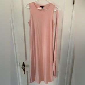 Lightweight cotton T-shirt dress with tie belt